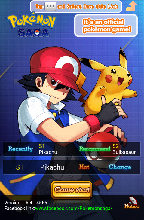 Review H5 Pokemon Saga : Main Game Browser di Android